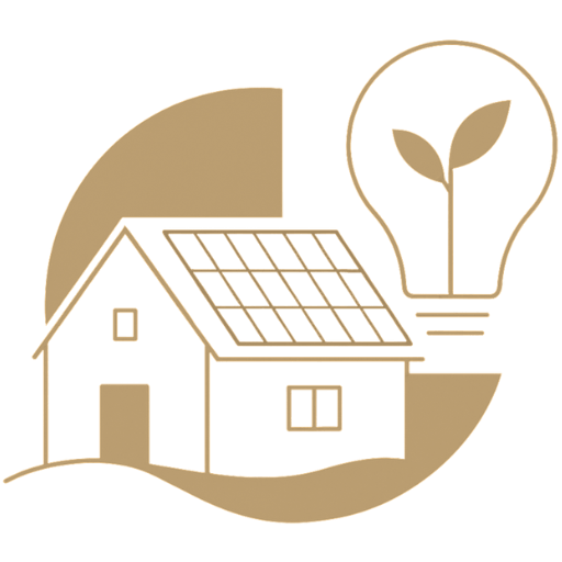 Illustration d’une maison écologique avec ampoule, symbole de rénovation énergétique